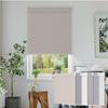 PQRSHADE 100% Blackout Window Shades Pull Down for Indoor, Custom Room Darkening Striped Jacquard Fabric Roller Window up and Down Blinds with Thermal Insulated Easy to Install(24.5" W x 86" H) Beige view 1