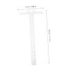 Homoyoyo 2pcs Shape Ruler Double-Sided Metric Measuring Tool for Drafting Layout Work Art Projects Sturdy Plastic Precision Scale view 3