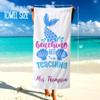 CustAmaze Teacher Beach Towel, Personalized Beach Towels with Names, Beaching Not Teaching Towel, Mermaid Beach Towel 30 x 60, Teacher Gift Ideas, Schools Out for Summer White Pool Towel T171 view 4