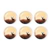6 Pieces Fridge Magnets Refrigerator Glass Decorative Crystal Magnets for Kitchen Office Whiteboard,Deer Morning Sun Landscape Exquisite view 1