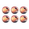 6 Pieces Fridge Magnets Refrigerator Glass Decorative Crystal Magnets for Kitchen Office Whiteboard,Beautiful Dolphin Sunset Ocean Sea Picture view 1