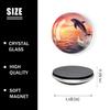 6 Pieces Fridge Magnets Refrigerator Glass Decorative Crystal Magnets for Kitchen Office Whiteboard,Beautiful Dolphin Sunset Ocean Sea Picture view 2