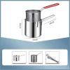 IEUDNS Deep Fryer Pot Kitchen Supplies Cooking Pot Stainless Steel with Strainer Basket for Restaurant, Type A view 3
