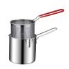 IEUDNS Deep Fryer Pot Kitchen Supplies Cooking Pot Stainless Steel with Strainer Basket for Restaurant, Type A view 4
