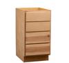 Quicklock RTA (Ready-to-Assemble) | Base Kitchen Cabinets - Shaker Style | Made in America (Raw Hickory, 24" Wx34.5 Hx24 D 4 Drawer) view 1