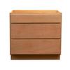 Quicklock RTA (Ready-to-Assemble) | Base Kitchen Cabinets - Shaker Style | Made in America (Raw Cherry, 36" Wx34.5 Hx24 D 3 Drawer) view 3