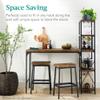 Best Choice Products 3-Piece Counter Height Dining Set, Desk, Bar, Kitchen Island Table w/ 2 Stools, Wine Rack & Storage Shelves - Gray view 3