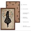 Poster Master Alice Wonderland Poster - If I Had A World Of My Own Print - Butterfly Art - Alice Silhouette Art - Gift for Lady, Girl - Rustic Decor for Bedroom, Girl's Room, 16x20 Brown Framed view 2