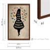 Poster Master Alice Wonderland Poster - If I Had A World Of My Own Print - Butterfly Art - Alice Silhouette Art - Gift for Lady, Girl - Rustic Decor for Bedroom, Girl's Room, 16x20 Brown Framed view 3