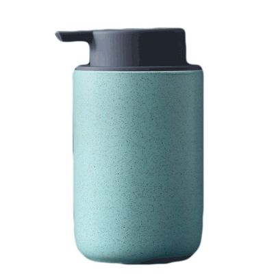 IKUMOK Countertop Soap Dispensers, 12.3 Oz Ceramic Soap Dispenser,Refillable Liquid Soap Dispenser for Bathroom Kitchen Etc Dual-use Soap Dispenser, Green