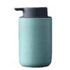 IKUMOK Countertop Soap Dispensers, 12.3 Oz Ceramic Soap Dispenser,Refillable Liquid Soap Dispenser for Bathroom Kitchen Etc Dual-use Soap Dispenser, Green view 1