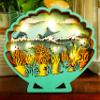 Generic Wooden 3D LED Scallop Oyster Sea Animal/Fish LED Night Light for Home- Home Decor, Wooden Animal Crafts/Figurines view 2
