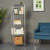 Amazon Basics 5-Shelf Tower Adjustable Storage Shelving Unit, Chrome, 16" x 16" x 54", 150 lbs Per Shelf view 2