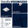 6Pcs 6FT Navy Blue Round Spandex Tablecloth 72 inch Stretchable Table Cover Tight Fit Stretch Tablecover Wrinkle Resistant Washable Table Cloth for Weddings Birthday Banquets Parties Festival view 3