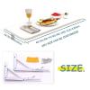 Gaommini Office Folding Foldable Computer Desk, Wall-Mounted Drop Leaf Dining Kitchen Table, Wall Desk Fold-Down Work Table for Laundry Room Home Bathroom, White/Wood (Size : L50xW30cm/L20xW12in) view 2