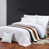 Geometric Stripes,Bed Runner Scarf Full Queen Size,Luxury Bed Throw Runners & Scarves for Twin Full Queen King Foot of Bed Bedroom Hotel Wedding Room,Boho Tribal Black Brown Whte Bohemia 83"x20" view 4