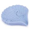 ZAWUU Bathroom Accessory Sets 3PCS Resin Ocean Animals Themed Look Dresser Countertop Accessory Set with Lotion Dispenser Soap Pump, Water Cup or Toothbrush Holder (Shell Soap Dish - Blue) view 1