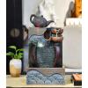 sdneNest Small Fountain Tabletop Fountain Resin Waterfall Tabletop Fountain Decoration Indoor Meditation Waterfall with Submersible Pump Indoor Fountain view 3