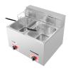 BENTFL Commercial Deep Fryer, Dual Deep Fryer with 2 Basket & Lid, 5.3QT x 2 Countertop Fryer, Stainless Steel Deep Fryer for Restaurant, Home, Large, Silver view 1