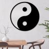 rumloch Yin Yang Wall Decor,Yin Yang Wall Art,Yin Yang Symbol,Metal Wall Art Home Decor,Wall Decorations for Living Room,Office,Ying Yang Wall Hanging (7676 cm/30"30" in, Style 1) view 4