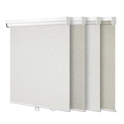 Boolegon Roller Shades for Windows Blackout Cordless Roller Blinds UV Protection Free-Stop Heat Insulation Energy Saving Shades for Door Office, Easy to Install, Light Beige, 32" W x 64" H