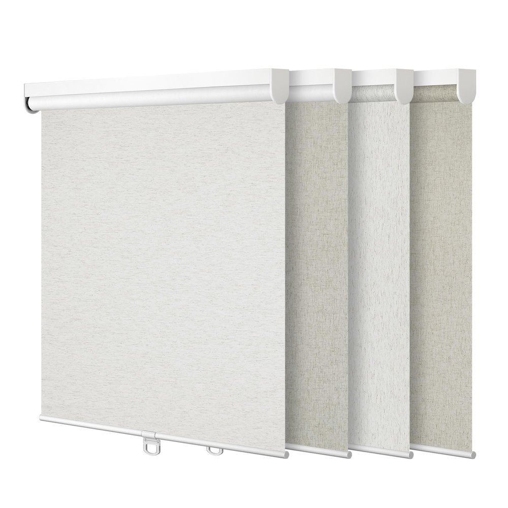 Boolegon Roller Shades for Windows Blackout Cordless Roller Blinds UV Protection Free-Stop Heat Insulation Energy Saving Shades for Door Office, Easy to Install, Light Beige, 32" W x 64" H