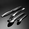72 piece silverware set,flatware set for 18, 304 knife, fork and spoon cutlery set, Titanium Plated Black Mirror Polished Fish Tail Design Gift view 4