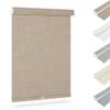 BERISSA 100 Blackout Roller Shades for Windows Cordless Roller Blinds with Cassette Valance Cut to Size Free-Stop Thermal Insulated Windows Shades for Bedroom, Home Office,Light Brown,78" W x 48" H view 1