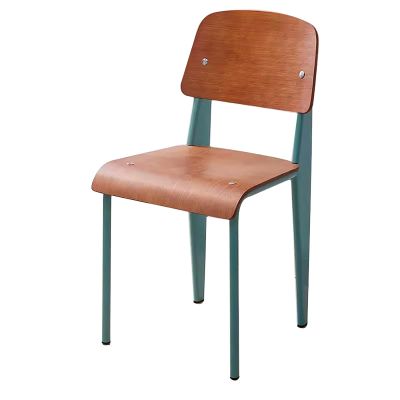 XTRYBHD Dining Chairs Vintage Wood, Metal Leg, Home Breakfast Cafe Kitchen Chairs, Modern Commercial Conference Restaurant Side Chair (Color : Mint Green Legs+Brown Pads)