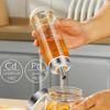 Matifaner Honey Dispenser No Drip, Maple Syrup Dispenser, Olecranon design, automatic refluxHoney Jar with Stand, Beautiful Bottle Pot, Perfect Honey Container(10 ozpack 2) view 2
