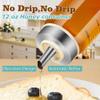Matifaner Honey Dispenser No Drip, Maple Syrup Dispenser, Olecranon design, automatic refluxHoney Jar with Stand, Beautiful Bottle Pot, Perfect Honey Container(10 ozpack 2) view 3