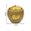 GUERNSEY Tea Organizers and Storage Chinese Brass Tea Can Five Cows Picture Storage Tea Box Living Room Storage Can Home Craft Ornaments Kitchen Tea Canisters (Size : Medium) view 2
