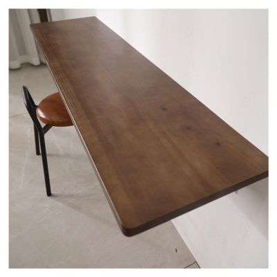 Industrial Rustic Wall-Mounted Table, Drop Leaf Solid Wood Table, Floating Desk for Laundry Room/Bar/Home/Office/Small Space (Size : 120x40cm(47x16inch))