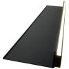 Aluminum Alloy Wall Hanging Shelves, Built-in Illuminated LED Light and Transformer Wall Hanging Creative Bookshelf Simple Metal Clapboard Strong Load-Bearing Easy to Install (Color : Black, Size : view 1