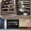 Aluminum Alloy Wall Hanging Shelves, Built-in Illuminated LED Light and Transformer Wall Hanging Creative Bookshelf Simple Metal Clapboard Strong Load-Bearing Easy to Install (Color : Black, Size : view 3
