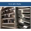 Aluminum Alloy Double-Sided Light-Emitting Shelves, Wall Hanging Creative Bookshelf Floating Wall Mounted Display Shelves Built-in Illuminated LED Light and Transformer Easy to Install view 2