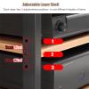 Stereo Stands for Living Room/ Small Spaces/ Bedroom On Wheels, Speakers/ DVD Player/ Woofer Media Storage Cabinet Rack 3 4 5 Tier, Heavy Duty Rolling Entertainment Stereo Components Racks ( Color : B view 3