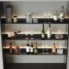 1pcs Floating Display Shelf with Built-in Illuminated LED Light and Transformer, Aluminium Alloy Wall Mounted Light-Emitting Bookshelf, Versatile Display Shelf (Color : Black, Size : 120x23x7.5cm) view 1