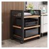 Stereo Stands for Living Room/ Small Spaces/ Bedroom On Wheels, Speakers/ DVD Player/ Woofer Media Storage Cabinet Rack 3 4 5 Tier, Heavy Duty Rolling Entertainment Stereo Components Racks ( Color : B view 1