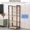 Audio Video Media Stand Cabinet with Height Adjustable Shelf & Wheels, Living Room 5 6 7 8 Tier Entertainment Stereo Components Rack For Small Space ( Color : Black-#2 , Size : 7 tier-50cm wide ) view 3