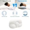YLSZHYR Men Women Office Sleep Pillow Portable Office Ergonomic Neck Support Egg Shaped Pillow White Side Sleeping Pillow for Side Sleeper Students nap Pillow Side Sleeping Pillow view 3