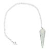 Blessfull Healing Reiki Gemstone Ruby Fuchsite Stone Cone Dowsing Pendulum with Long Chain Design #1 view 4