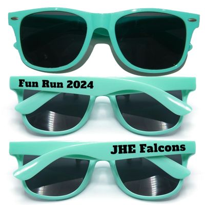 350PC Custom Sunglasses Personalized Bulk Party Favors Wedding Guests Logo Music Show Birthday Bachelorette Bridesmaid Gifts Garden 2024 Prom Customizable Glasses (Light Teal)