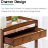 HAOKAZLBR Bar Serving Cart for Hotel Luxury Restaurant, 3-Tiered Home Kitchen Cart Lockable Caster Liquor Cart Rolling Bar Cart with Drawer for KitchenNature/Brown31 X 12 X 21 Inch (Color : Brown) view 4