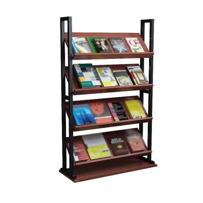 LVLDAWA Floor-Standing Magazine Rack, Office Magazine Rack Publicity Display Stand, Promotional Materials Display Rack Storage Bookshelf for Exhibitions,Offices (Color : A, Size : 80X30X120CM)