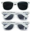 180PC Custom Sunglasses Personalized Bulk Party Favors Wedding Guests Logo Music Show Birthday Bachelorette Bridesmaid Gifts Garden 2024 Prom Customizable Glasses (White) view 1