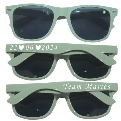 170PC Custom Sunglasses Personalized Bulk Party Favors Wedding Guests Logo Music Show Birthday Bachelorette Bridesmaid Gifts Garden 2024 Prom Customizable Glasses (Sage Green)