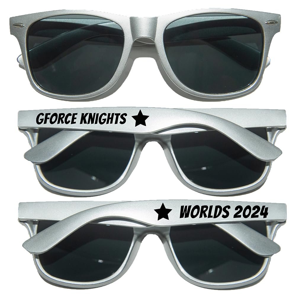 130PC Custom Sunglasses Personalized Bulk Party Favors Wedding Guests Logo Music Show Birthday Bachelorette Bridesmaid Gifts Garden 2024 Prom Customizable Glasses (Silver)