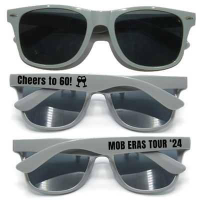 170PC Custom Sunglasses Personalized Bulk Party Favors Wedding Guests Logo Music Show Birthday Bachelorette Bridesmaid Gifts Garden 2024 Prom Customizable Glasses (Grey)
