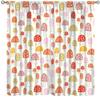 Cartoon Cute Mushroom Curtain Pink Yellow Country Hand Drawn Mushroom Plant Curtains for Kids Room Bedroom Living Room Decor 63" W X 63" L view 1